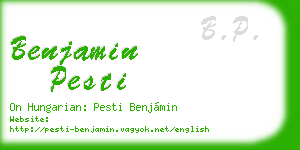 benjamin pesti business card